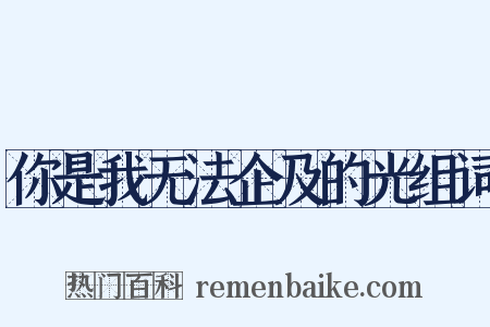 你是我无法企及的光组词是什么意思的图片